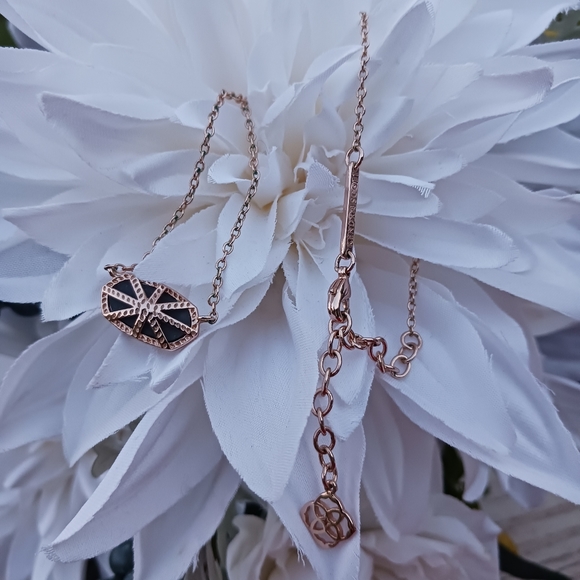 Kendra Scott Rose Gold Elisa Rose Gold Drusy Necklace - Picture 7 of 14